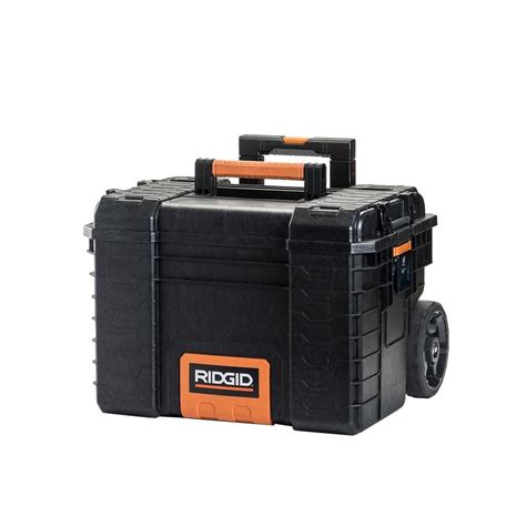 rolling metal jobsite box ridgid|ridgid tool cart box.